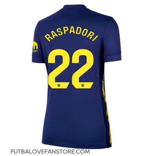 Atletico Madrid Giacomo Raspadori #22 Vonkajší Ženy futbalový dres 2025-26 Krátky Rukáv Atletico Madrid Giacomo Raspadori #22 Vonkajší Ženy futbalový dres 2025-26 Krátky Rukáv